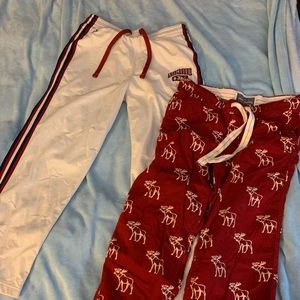 Bundle of 2 Abercrombie & Fitch Sweat Pants Size M and Lounge Pants Size S